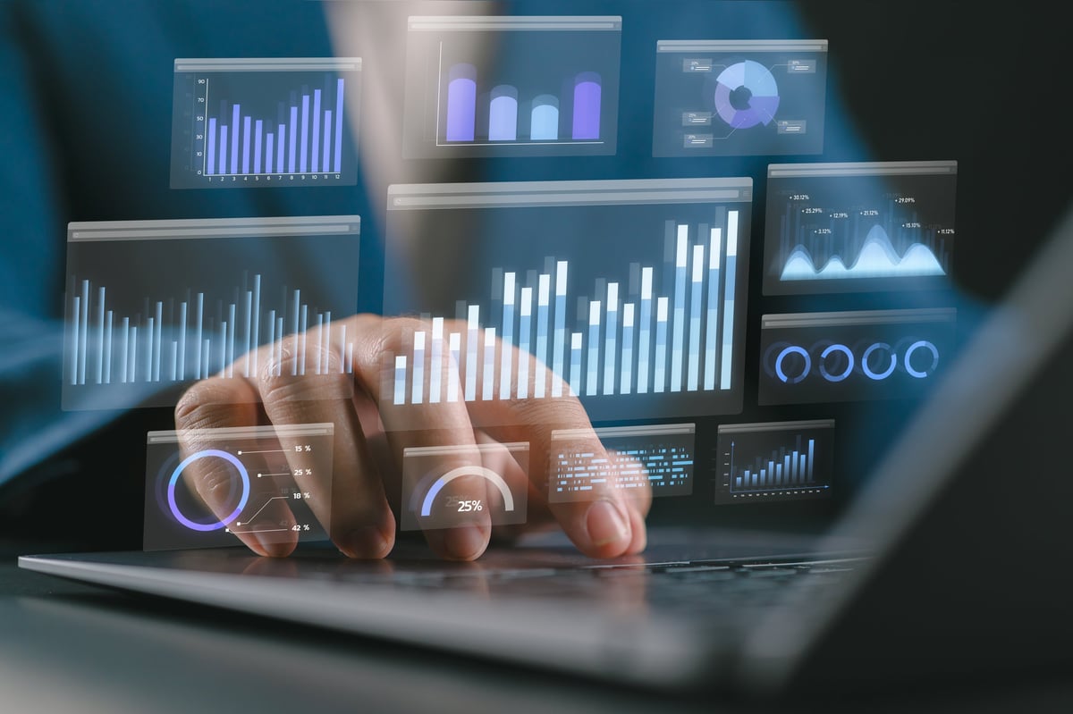 Data analytics and graphs. Analysis of statistical business marketing data.