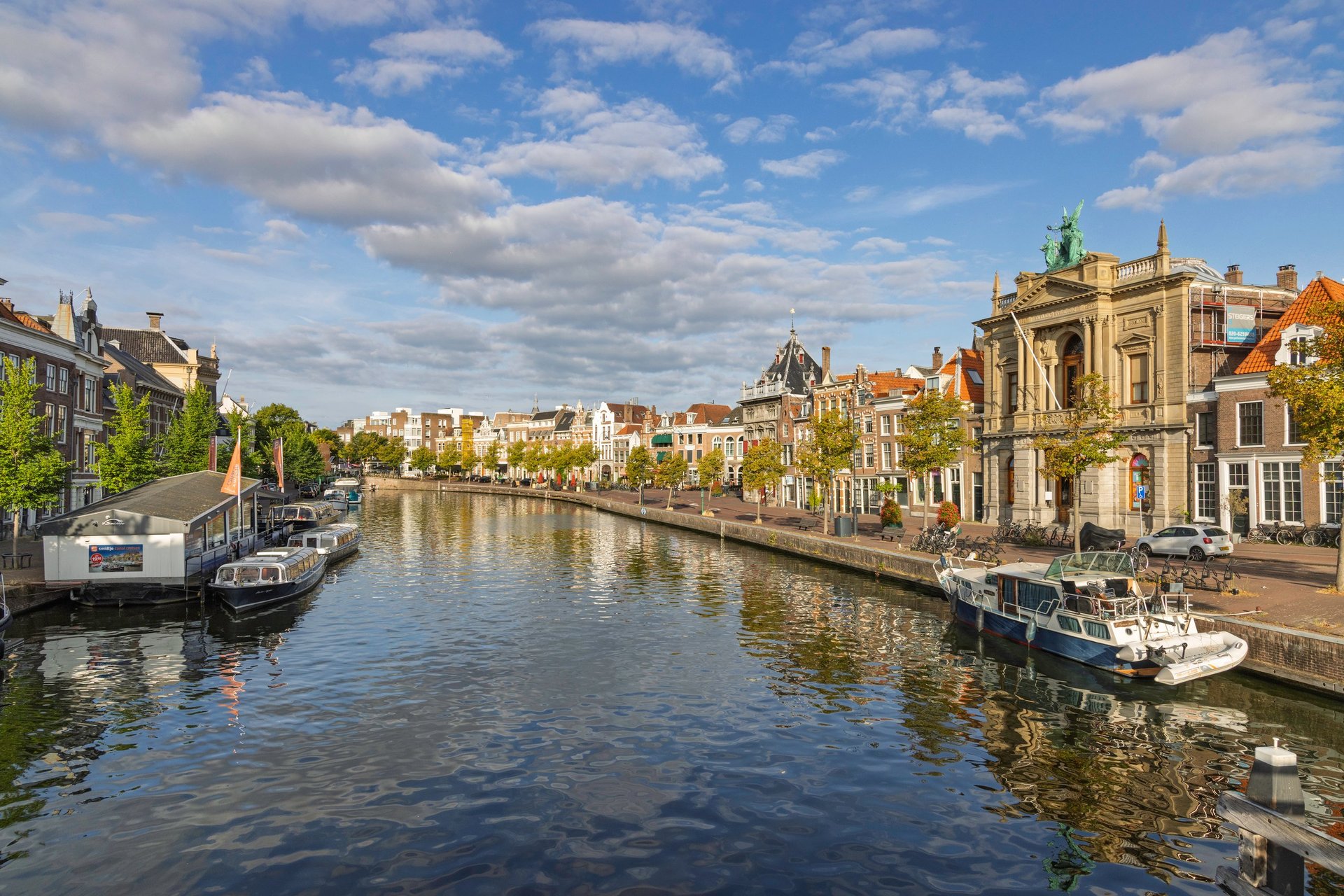 View over Haarlem in the Netherlands showing canal houses and the historic city centre, representing Dutch organisations and the local business landscape