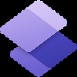 Stacked isometric layers in shades of purple and blue with soft shadows