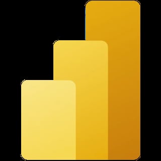 Three overlapping vertical bars in shades of yellow and gold forming an ascending bar chart icon